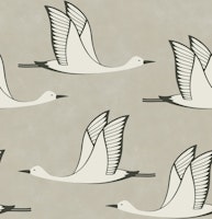 Flying birds - beige background ταπετσαρία