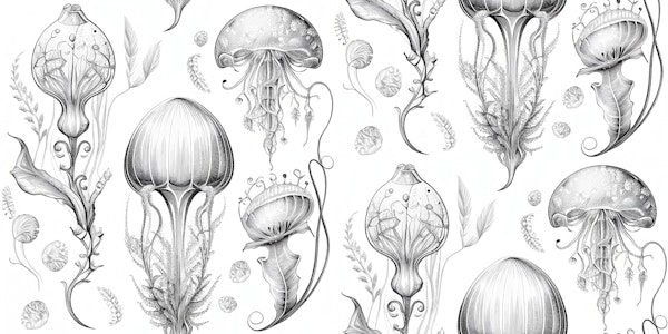 Fantastic Jellyfish - Black & White