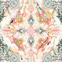 Wonderland in Spring in Sage and Cream behang