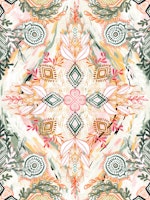 Wonderland in Spring in Sage and Cream wallpaper