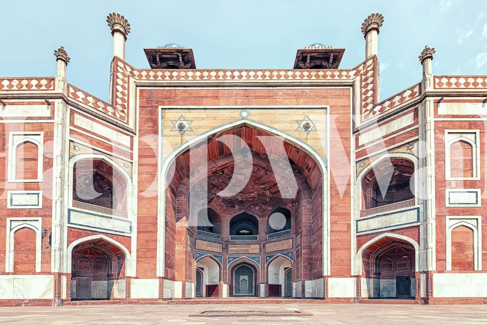 Humayun's Tomb wallpaper design in a room