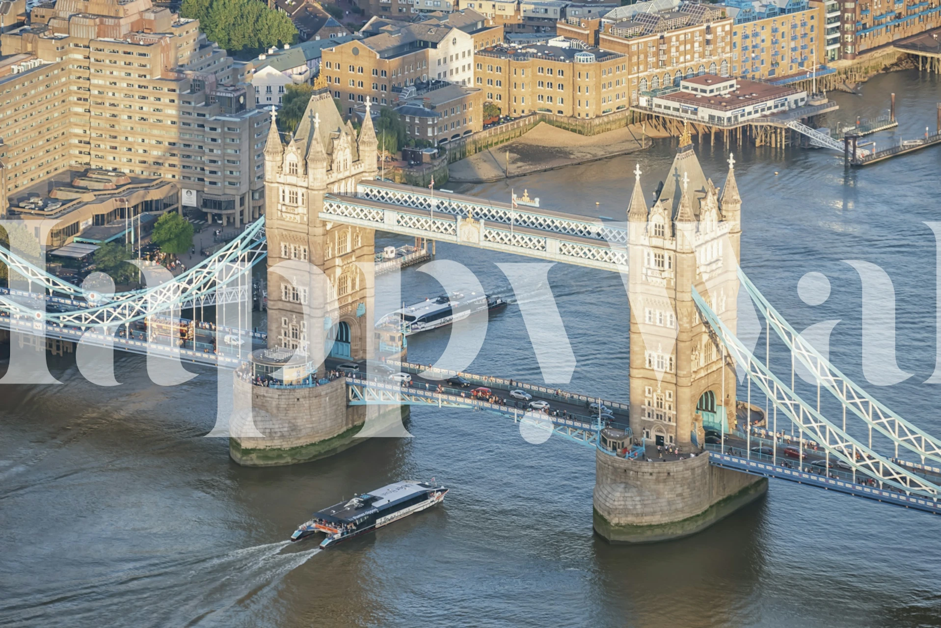 London City View wallpaper in a room