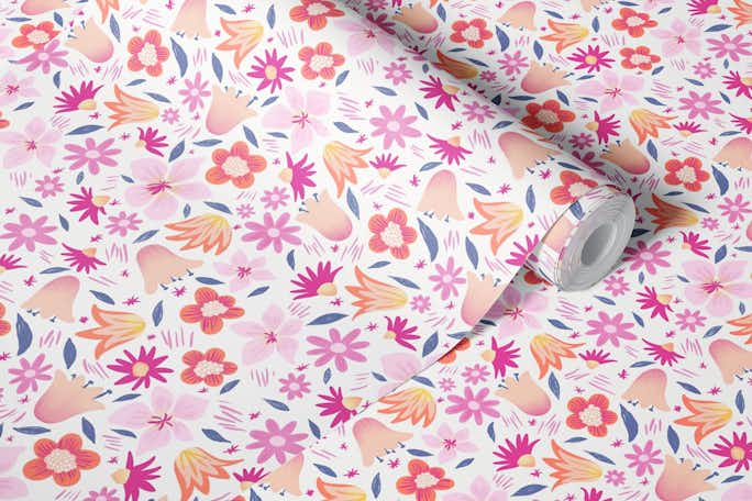 Rosy Bloomswallpaper roll