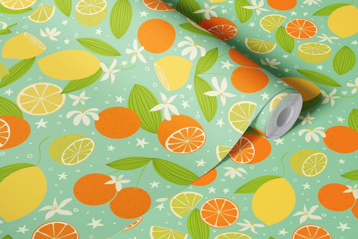 Citrus Grove wallpaper roll