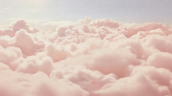 Candy Pastel Clouds Pink Watercolor