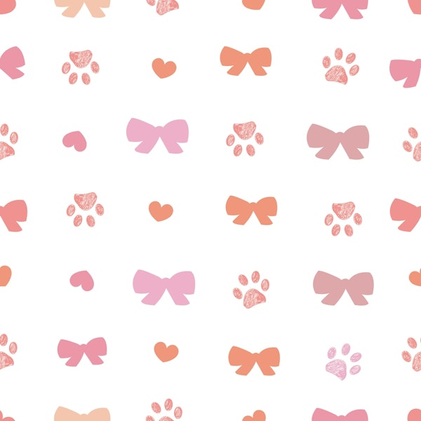 Bow ties and hearts paw