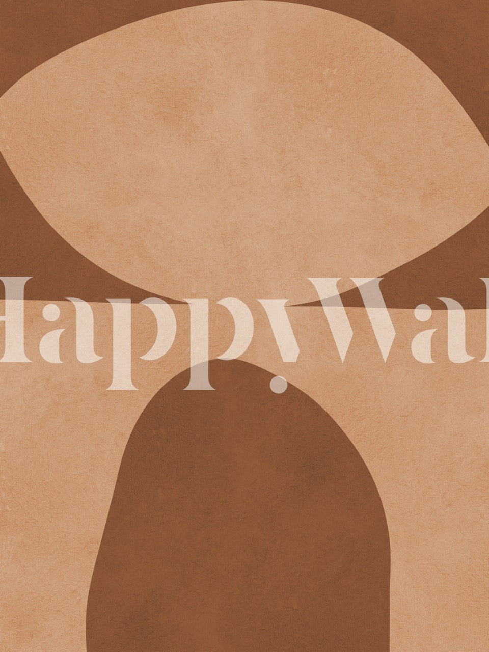 Geometric shapes in terracotta and beige colors, modern wallpaper