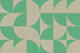 Mid-Century Muted Geo Green Beige