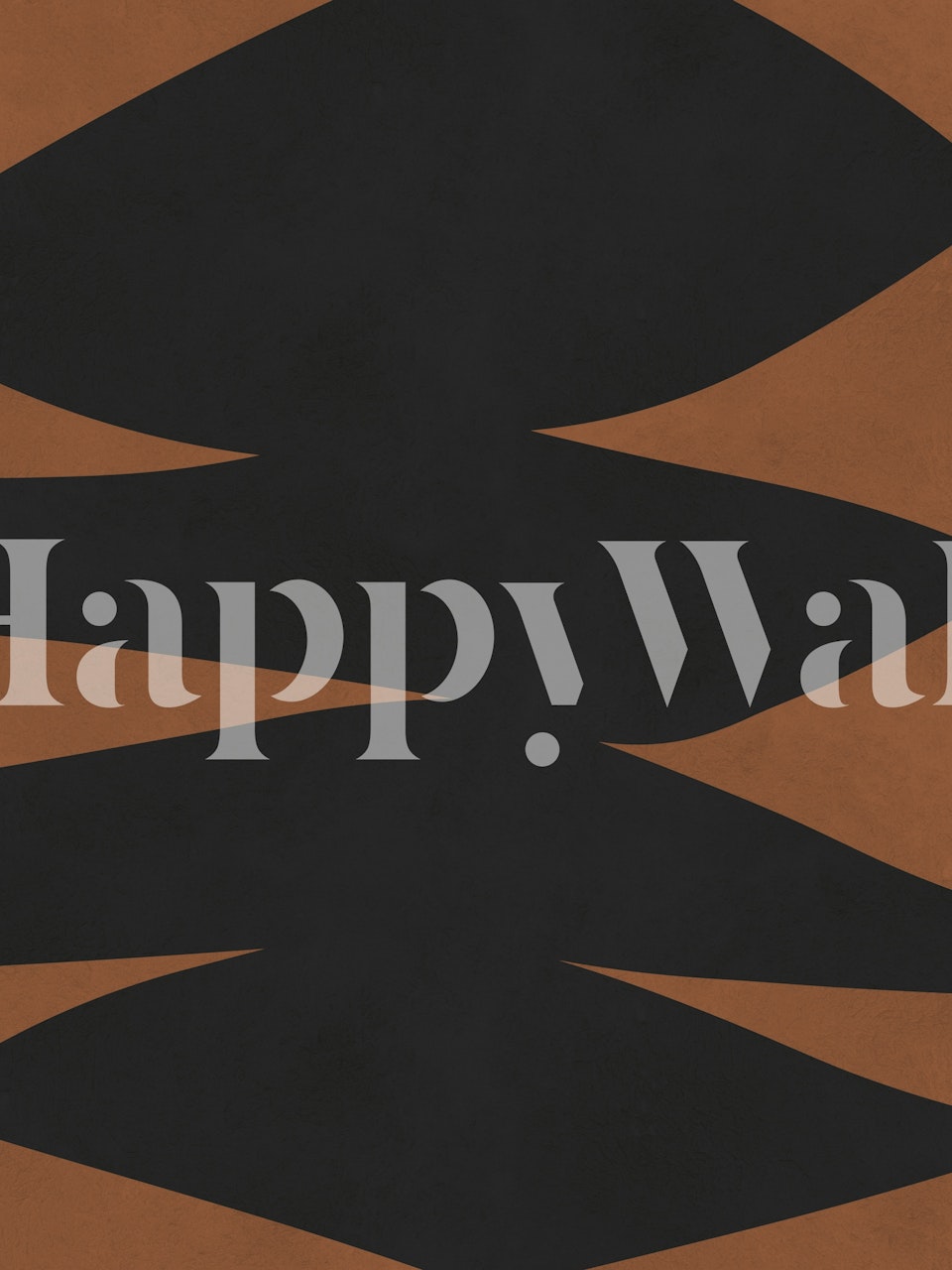 Terrakotta ja musta abstrakti geometrinen kuviollinen seinämaalaus