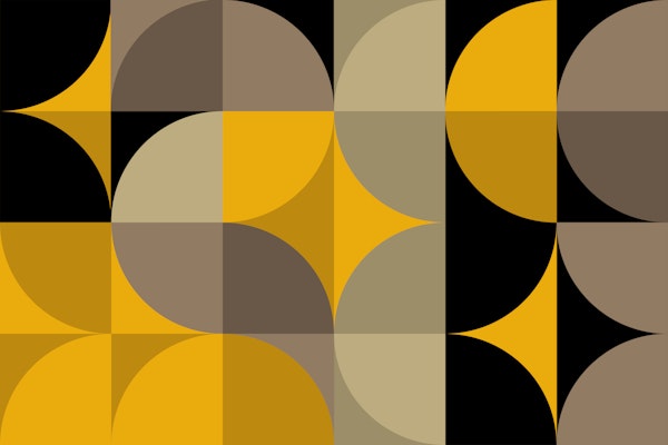 Mid-Century Muted Geometry Abstraction