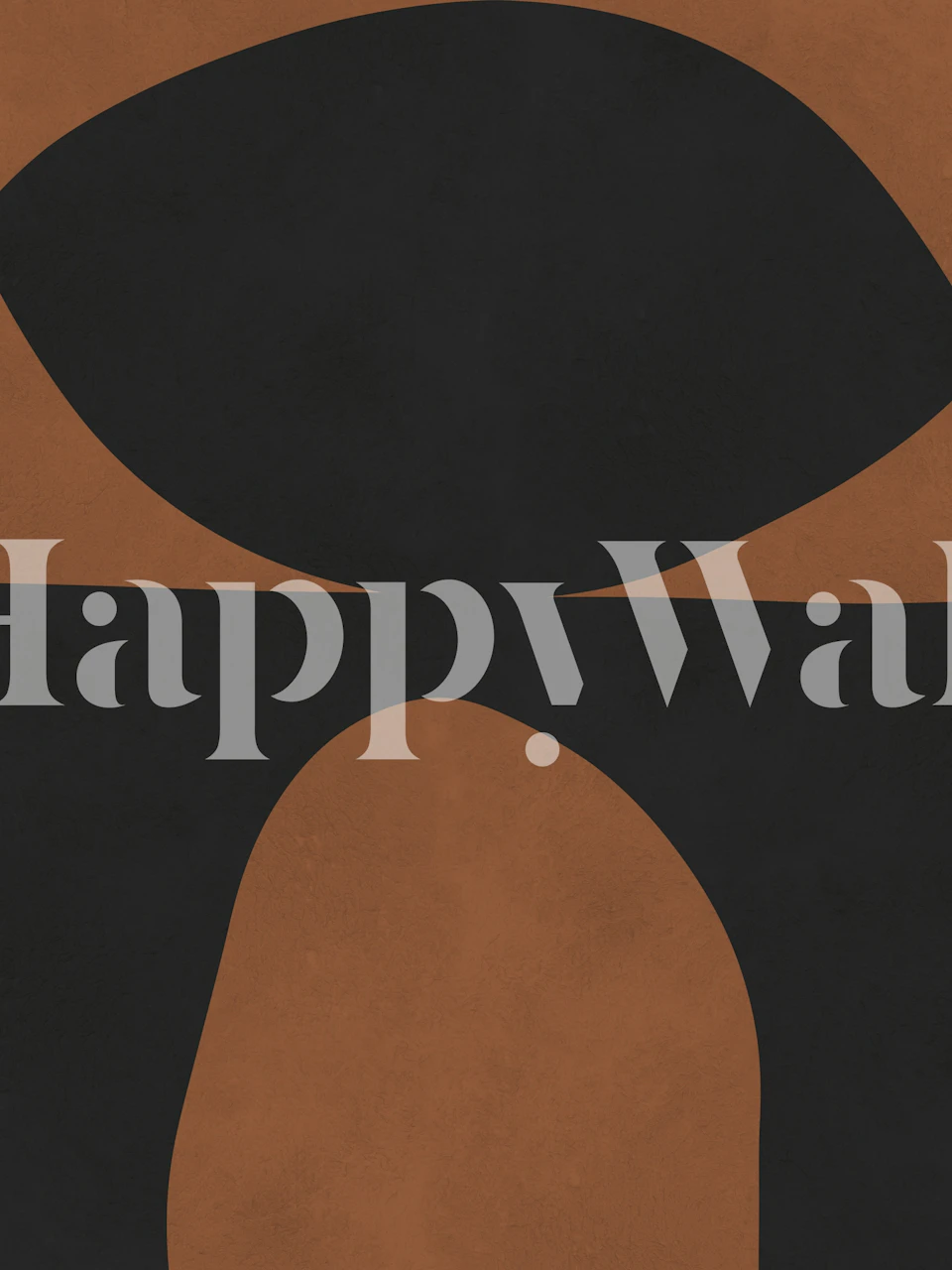 Terrakotta ja musta geometrinen muotoinen seinämaalaus