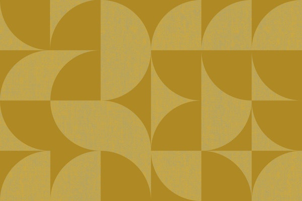 Mid-Century Muted Mustard Geometry