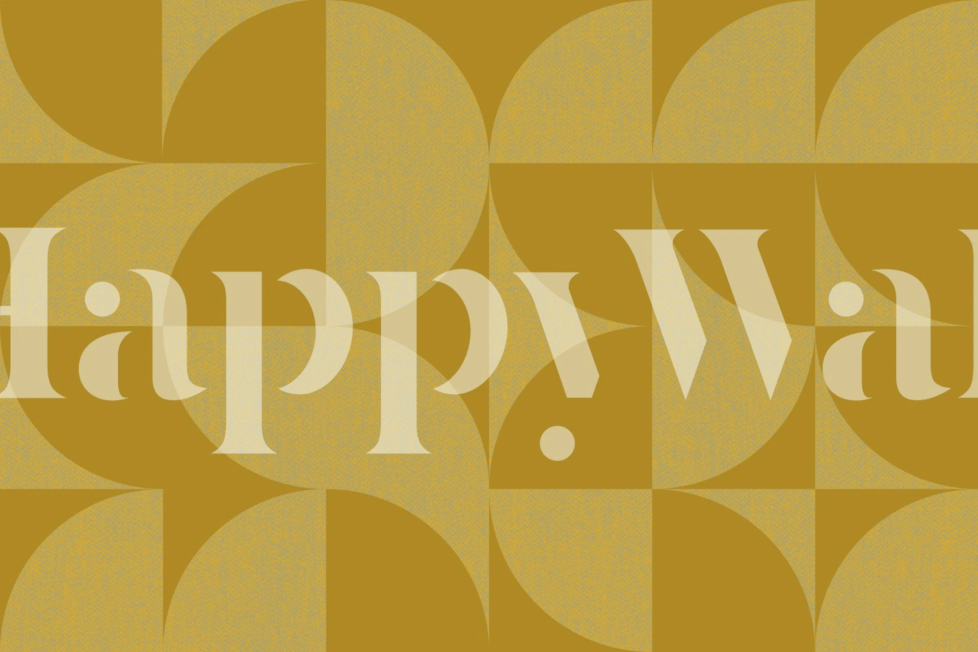 Mid-Century Muted Mustard Geometry tapet i rummet