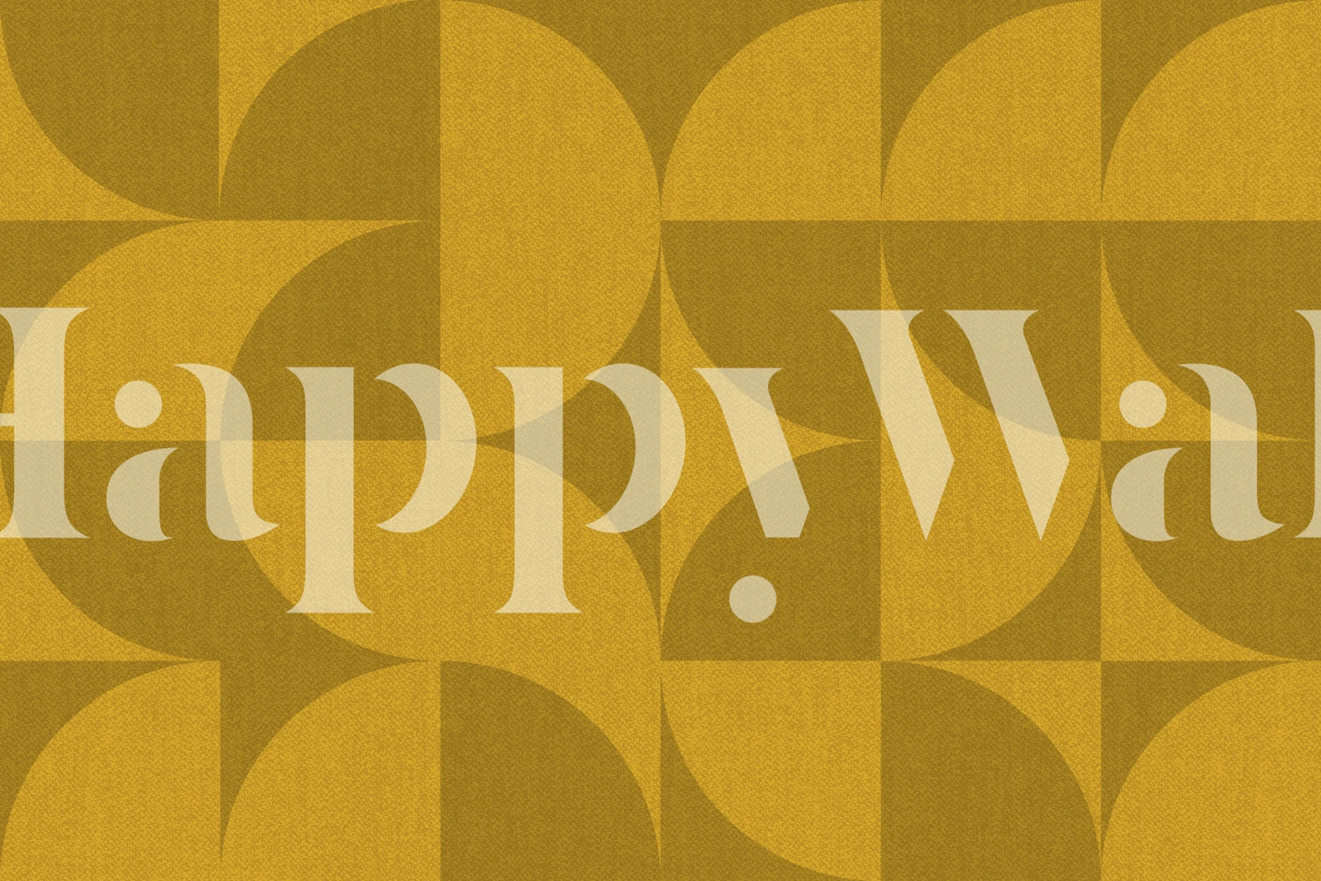 Curry geometric wallpaper in a stylish room