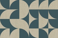 Mid-Century Muted Scandi Geo Teal wallpaper