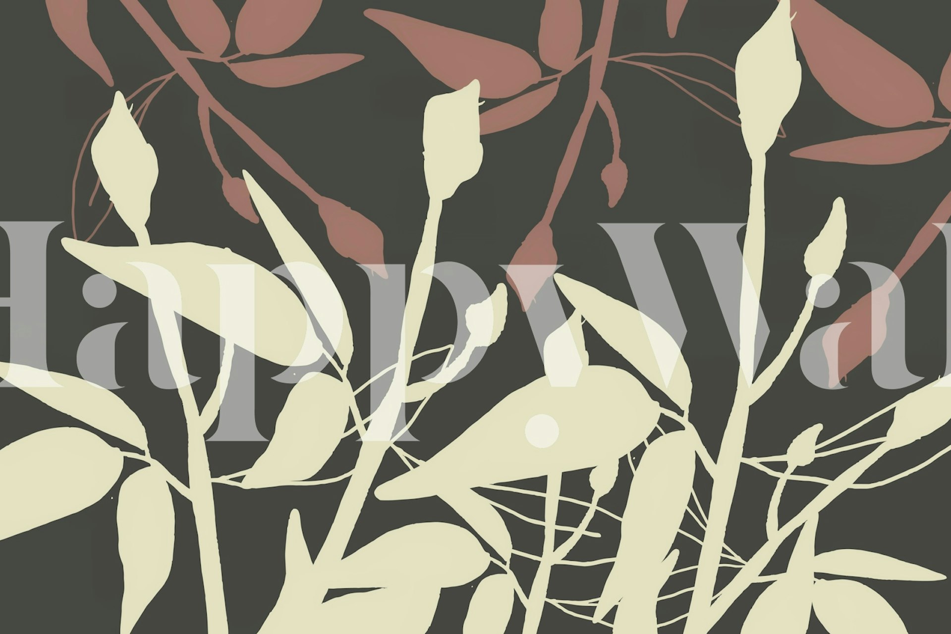 Neutral California Flowers tapeta w pokoju