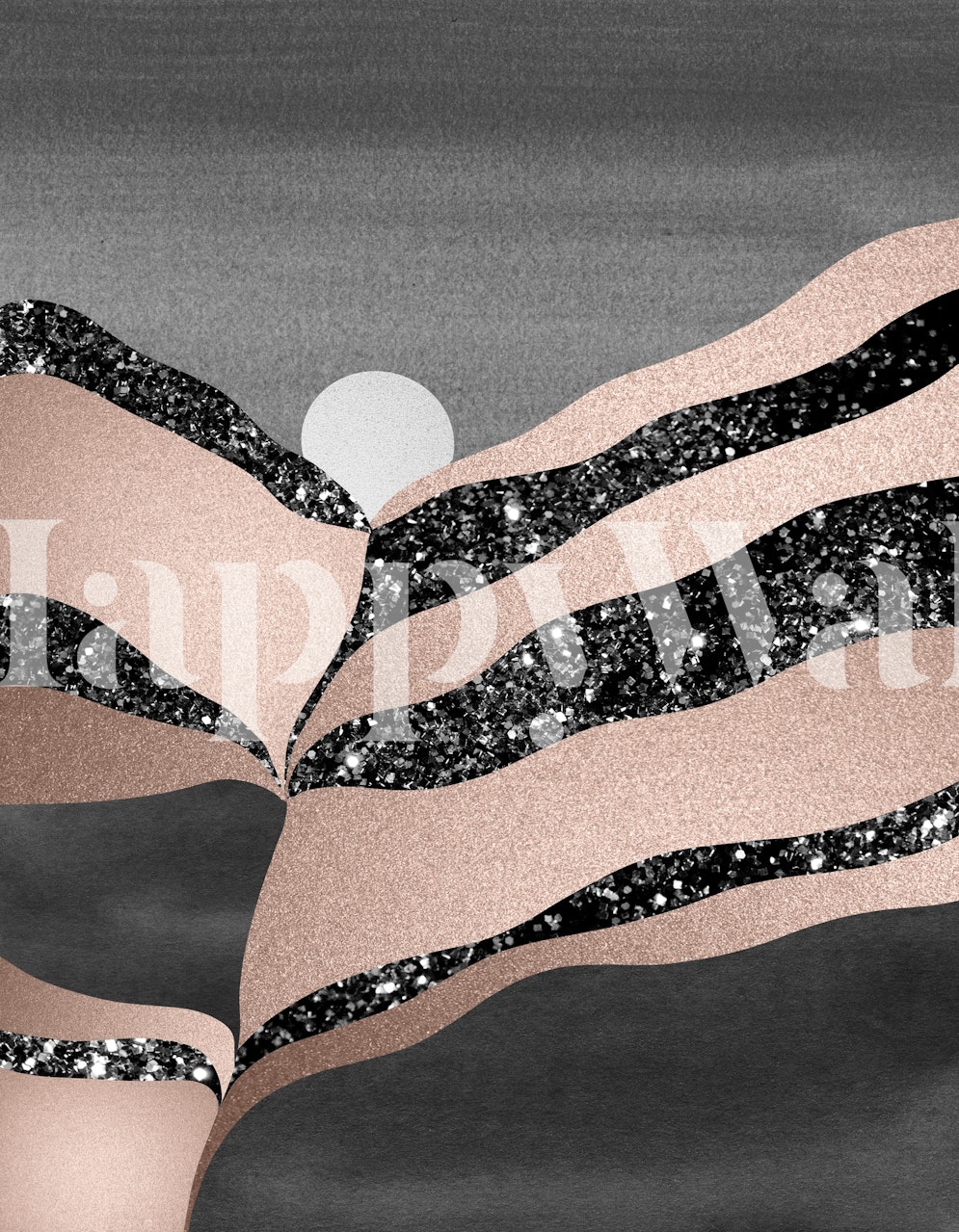 Desert Night Glam 1 wallpaper in a stylish room