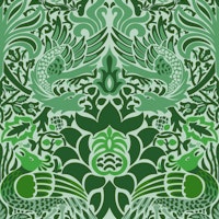 Victorian Peacock and Dragon pattern 5 tapete