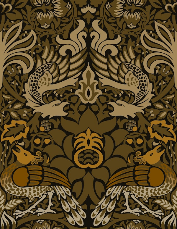 Victorian Peacock and Dragon pattern 7