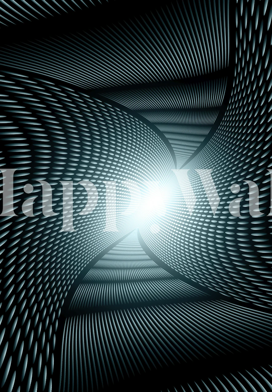 Geometric pattern in black and silver tones wallpaper