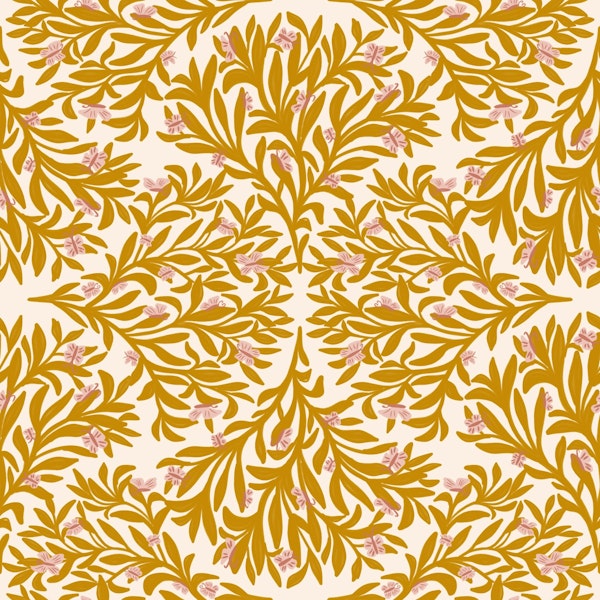 Art deco Foliage with butterflies