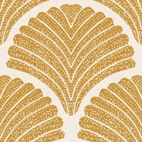 Coastal seashells scallops in brown cinnamon wallpaper