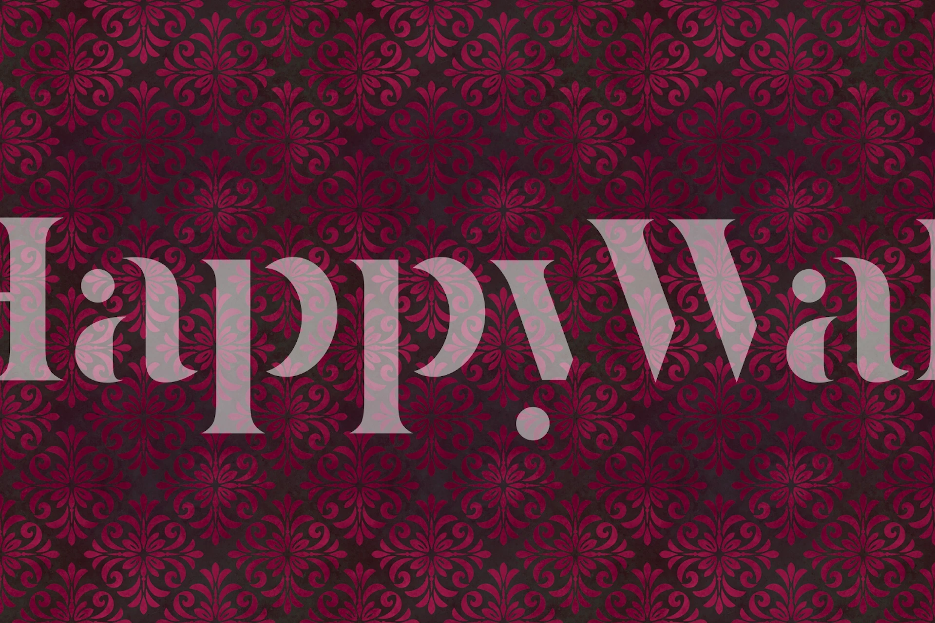 Classic Tile Ornament Pattern w tapetach burgundowych