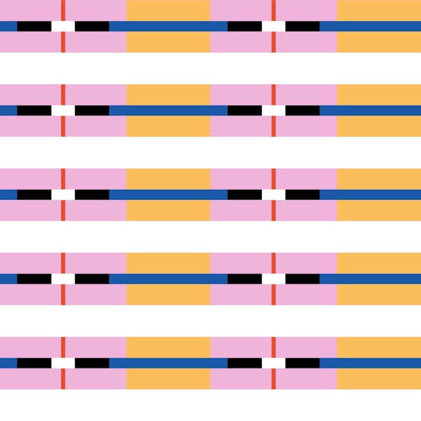 Joyful horizontal stripes pink blue yellow
