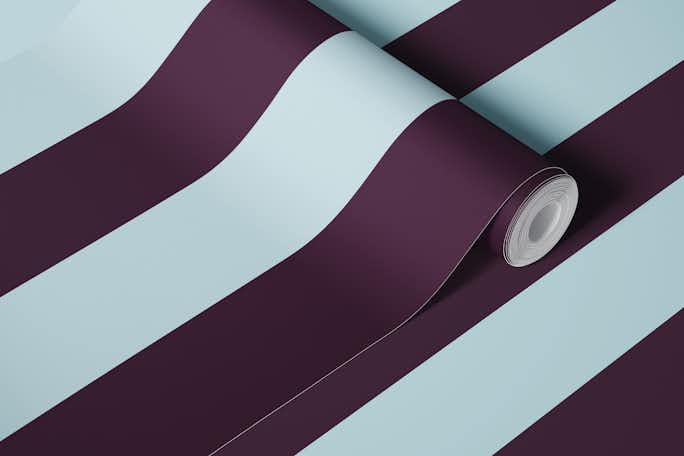 Bold vertical stripes wine red galactic bluewallpaper roll