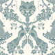 Peacock damask with fruit bowls