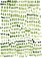 painted dots green tapet