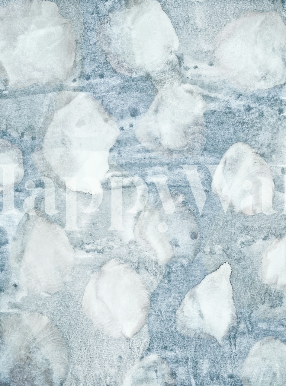 Watercolor texture bluish greys tapet i ett rum