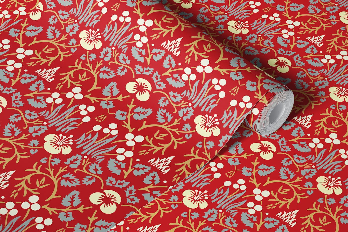 Victorian Eyebright pattern 1 wallpaper roll