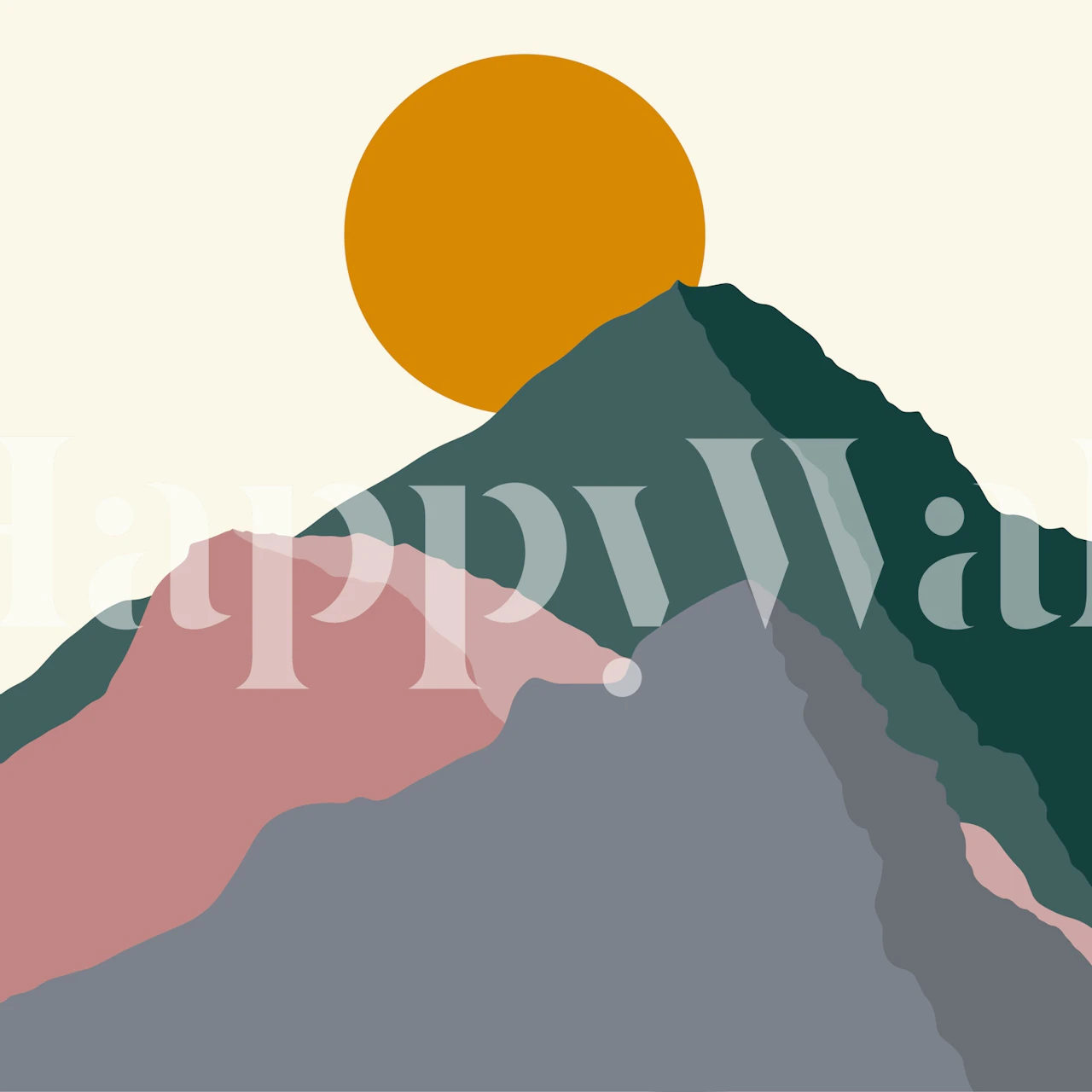 Sundown Mountains wallpaper in a room