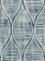 Gouache Linework Ogees in Textured Blue Grey ταπετσαρία