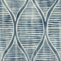 Gouache Linework Ogees in Textured Blue Grey papiers peint