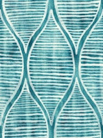 Teal Blue and Off-White Gouache Ogees ταπετσαρία