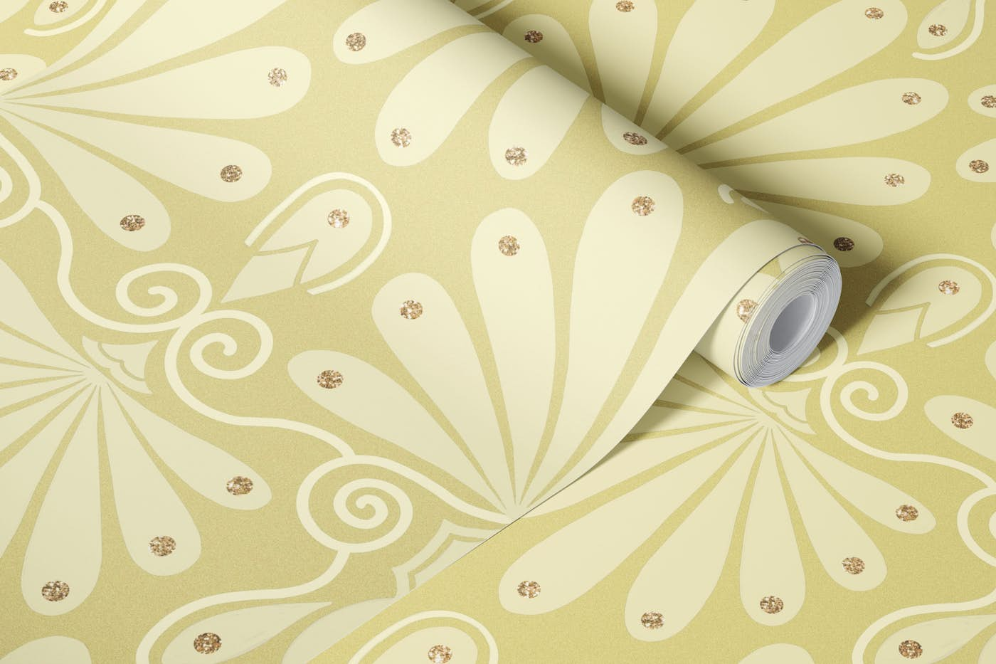 Elegant Anthemion in Gold wallpaper roll