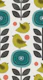 retro flowers and birds - teal, green