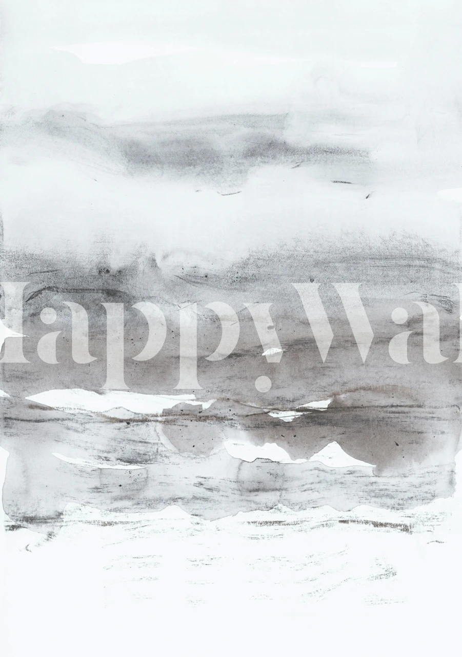 Dissolving landscape wallpaper in a room