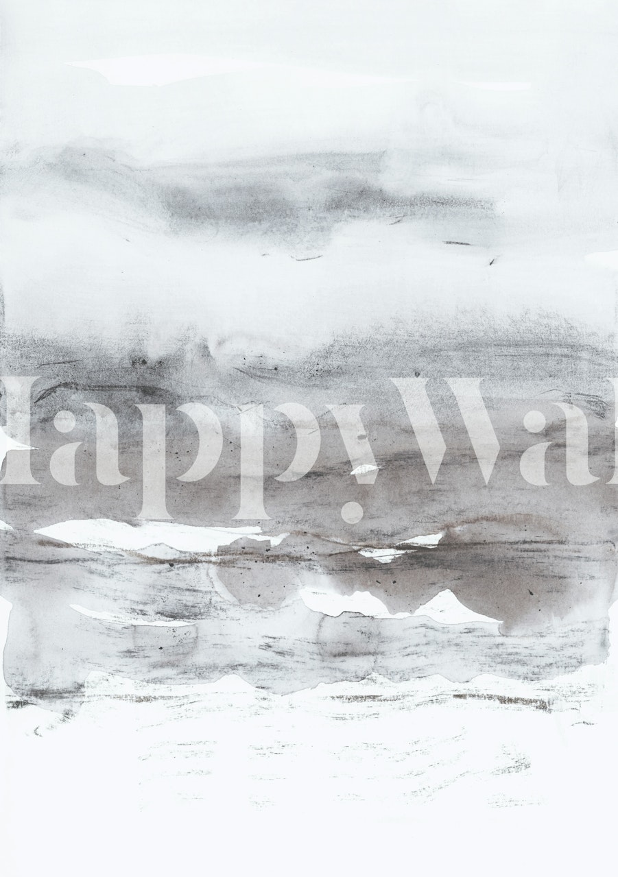 Dissolving landscape wallpaper in a room