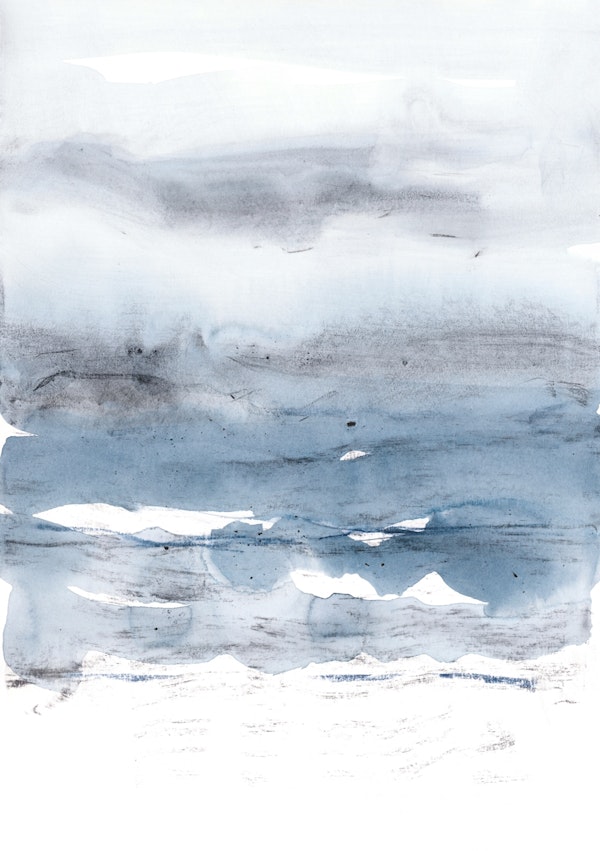 dissolving landscape - blue