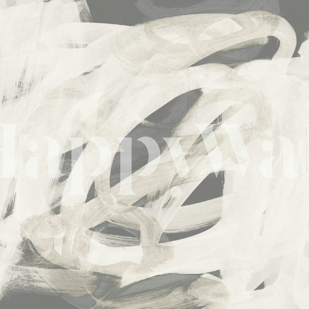 Brushstrokes neutral wallpaper in a room