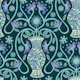 Hellena Mediterranean Greek Vase Floral Aqua