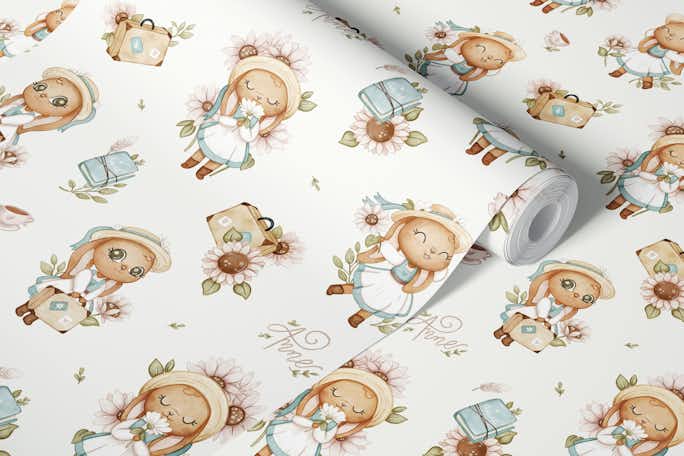 Bunny Anne - whitewallpaper roll