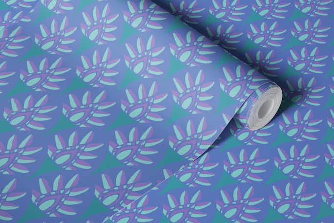 ACANTHUS Classical Botanical Leaf Blue Tealwallpaper roll