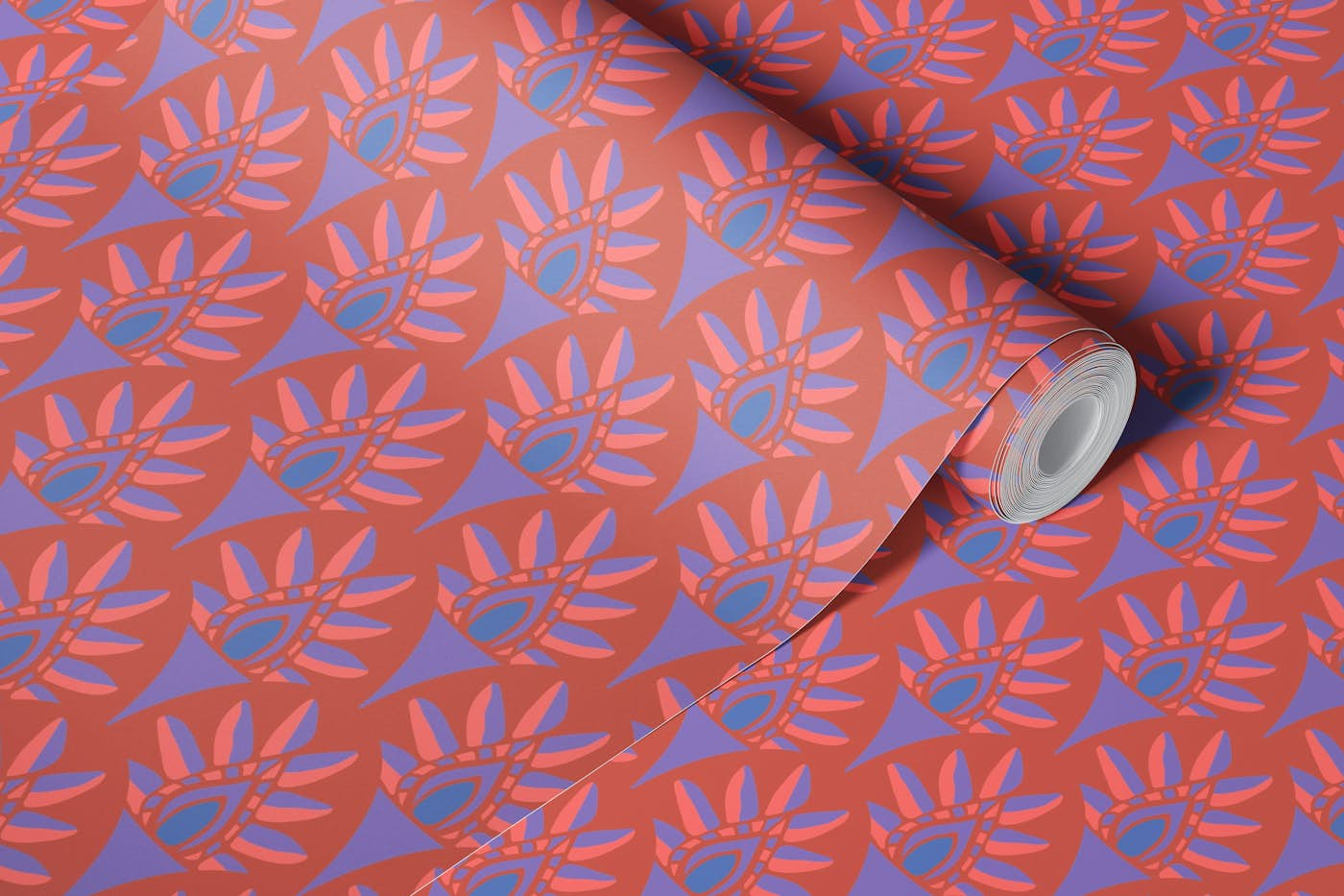 ACANTHUS Classical Botanical Leaf Terracotta wallpaper roll