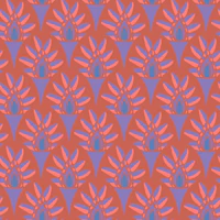 Acanthus Classical Botanical Leaf Terracotta tapete
