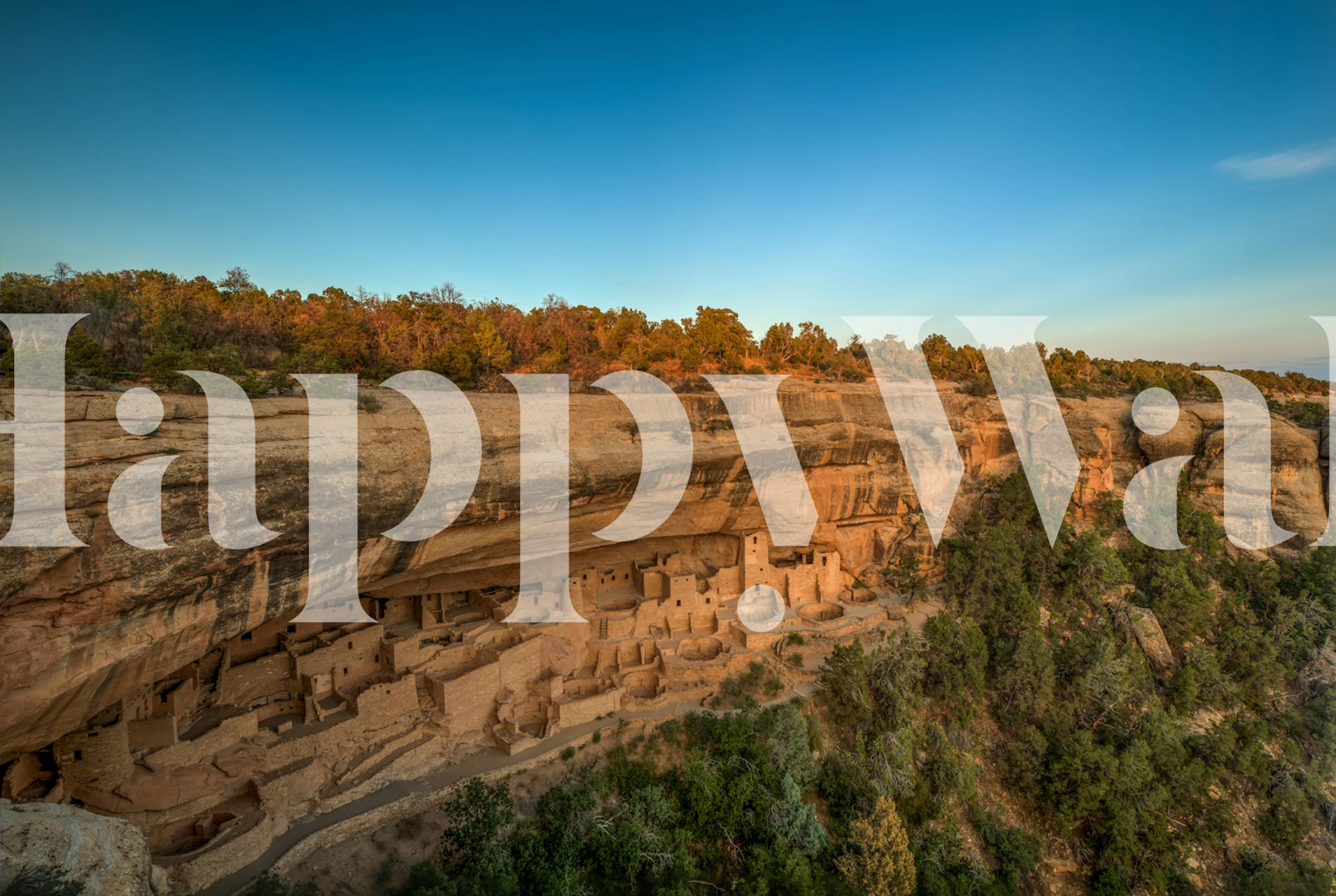 Sunset glow behang in een kamer