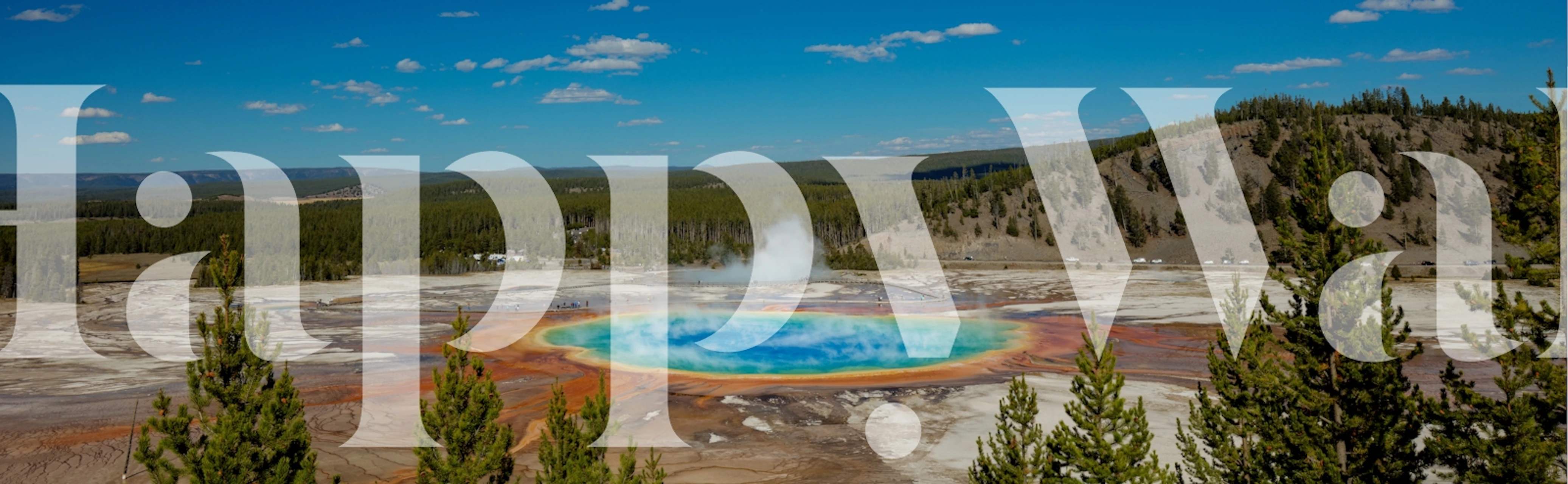 Fondo de pantalla Grand Prismatic Spring en una habitación